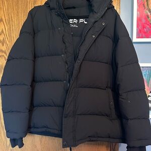 Aritzia Super Puff Black Puffer Jacket